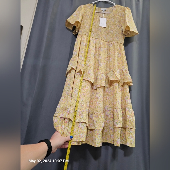 Yellow Polygram sundress medium - Picture 9 of 10